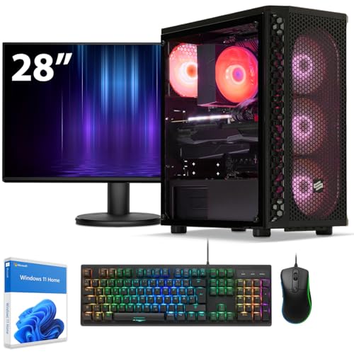 Sedatech Paket Advanced Gaming PC • AMD Ryzen 5 7600X • RTX4060 • 16 GB DDR5 • 1TB SSD M.2 • Windows 11 • Monitor 28" von Sedatech