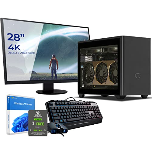 Sedatech Paket Pro Gaming Mini-PC Wasserkühlung • AMD Ryzen 7 5700X • RTX4070 • 16GB RAM • 2TB SSD M.2 • Windows 11 • Monitor 28" von Sedatech