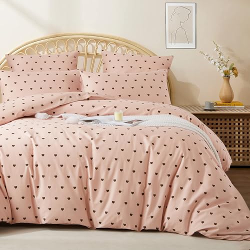 Sedefen Bettwäsche 135x200 Baumwolle Rosa Herzen Renforce Wendebettwäsche Set Herzchen Herz Muster ÖkoTex Bettwäsche mit Reißverschluss und 1 Kissenbezug 80x80 cm Sedefen Bettwäsche 135x200 Baumwolle Rosa Herzen Renforce Wendebettwäsche Set Herzchen Herz Muster ÖkoTex Bettwäsche mit Reißverschluss und 1 Kissenbezug 80x80 cm von Sedefen