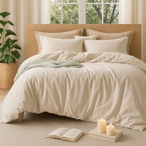 Sedefen Bettwäsche 220x240 cm Baumwolle Beige,Oeko-TEX zertifizierte Bettwäsche Set,Baumwollbettwäsche mit Reißverschluss und 2 Kissenbezug 80x80 cm Sedefen Bettwäsche 220x240 cm Baumwolle Beige,Oeko-TEX zertifizierte Bettwäsche Set,Baumwollbettwäsche mit Reißverschluss und 2 Kissenbezug 80x80 cm von Sedefen