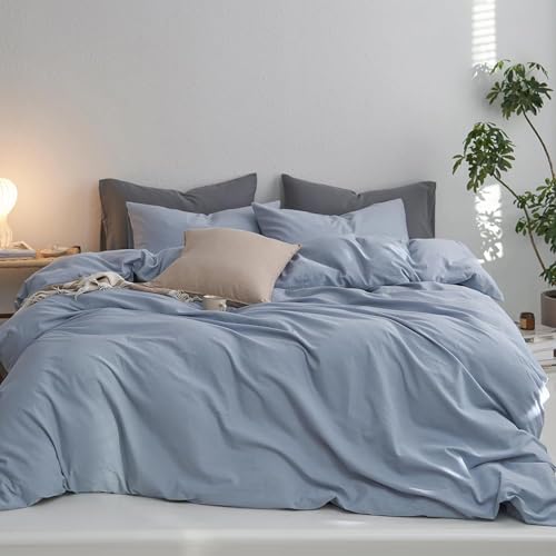 Sedefen Bettwäsche 220x240 cm Baumwolle Blau,Oeko-TEX zertifizierte Bettwäsche Set,Baumwollbettwäsche mit Reißverschluss und 2 Kissenbezug 80x80 cm Sedefen Bettwäsche 220x240 cm Baumwolle Blau,Oeko-TEX zertifizierte Bettwäsche Set,Baumwollbettwäsche mit Reißverschluss und 2 Kissenbezug 80x80 cm von Sedefen