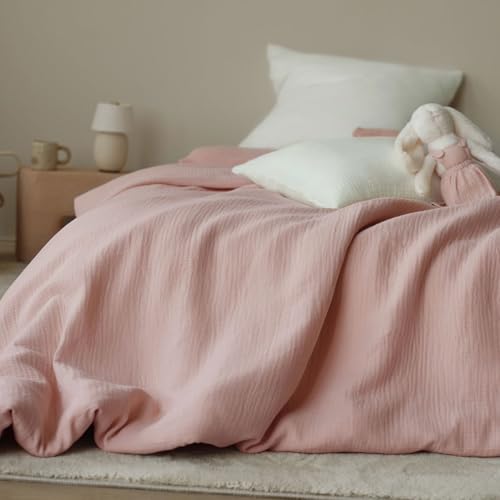 Sedefen Doppelte Musselin Bettwäsche 135x200 4teilig Baumwolle,Rosa Bettwäsche Sets ÖKO-TEX Bettwäsche mit Reißverschluss,2 Bettbezug mit 2 Kissenbezüge 80x80 cm Sedefen Doppelte Musselin Bettwäsche 135x200 4teilig Baumwolle,Rosa Bettwäsche Sets ÖKO-TEX Bettwäsche mit Reißverschluss,2 Bettbezug mit 2 Kissenbezüge 80x80 cm von Sedefen