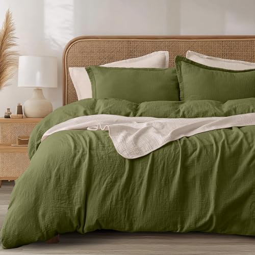 Sedefen Doppelte Musselin Bettwäsche 200x220 Baumwolle,Grün Olivgrün Bettwäsche Sets ÖKO-TEX Bettwäsche mit Reißverschluss,Bettbezug mit 2 Kissenbezüge 80x80 cm Sedefen Doppelte Musselin Bettwäsche 200x220 Baumwolle,Grün Olivgrün Bettwäsche Sets ÖKO-TEX Bettwäsche mit Reißverschluss,Bettbezug mit 2 Kissenbezüge 80x80 cm von Sedefen