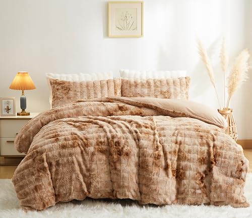Sedefen Plüsch Bettwäsche 200x220cm Braun Flauschig Langhaar Kunstfell Winterbettwäsche 3 Teilig Warm Plüsch Flanell Fleece Cashmere Touch Bettbezug mit Reißverschluss und 2 Kissenbezug 80x80cm Sedefen Plüsch Bettwäsche 200x220cm Braun Flauschig Langhaar Kunstfell Winterbettwäsche 3 Teilig Warm Plüsch Flanell Fleece Cashmere Touch Bettbezug mit Reißverschluss und 2 Kissenbezug 80x80cm von Sedefen