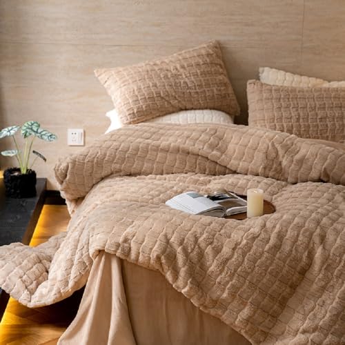 Sedefen Plüsch Bettwäsche 220x240cm Khaki Winter Warme Kunstfell Flanell Winterbettwäsche Flauschig Shaggy Biber Geometrisch Bettbezug und 2 Kissenbezug 80x80cm mit Reißverschluss Sedefen Plüsch Bettwäsche 220x240cm Khaki Winter Warme Kunstfell Flanell Winterbettwäsche Flauschig Shaggy Biber Geometrisch Bettbezug und 2 Kissenbezug 80x80cm mit Reißverschluss von Sedefen
