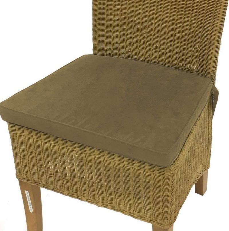 Sedex Sitzkissen Sitzkissen 4x Sitzpolster LARISSA Microfaser helllbraun von Sedex