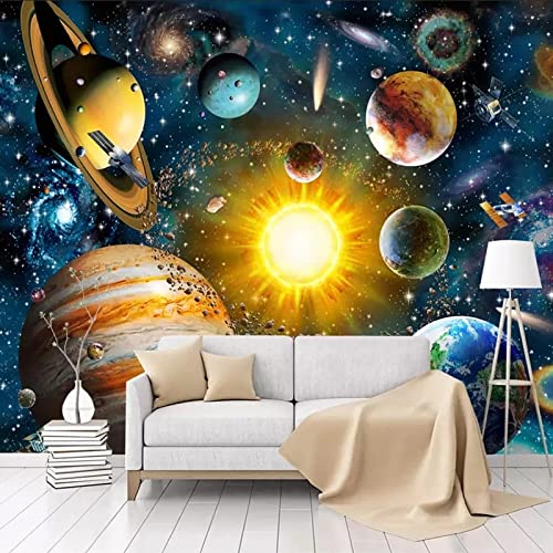 Sedomax Benutzerdefinierte Wandbild Tapete 3D Cartoon Universum Stern Himmel Planet Foto Kinderzimmer Hintergrund Wohnkultur 350 cm * 245 cm von Sedomax