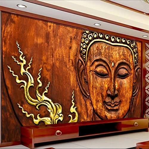 Sedomax Benutzerdefinierte große Wandbild Tapete 3D Buddha Statue Hintergrund Wandmalerei 300 cm * 210 cm von Sedomax