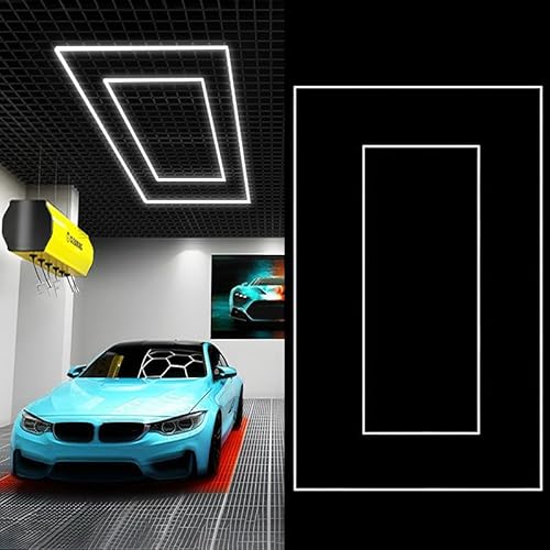 Sedtonmu Hexagon LED Garage Light, 6500K Sechseck Led Autogaragenlicht for Garage, Werkstatt, Lager, Keller, Fitnessstudio etc.,6000k,7 von Sedtonmu
