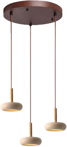 Sedtonmu Japanische Wabi Sabi Natürliche Pendelleuchte LED Gelbe Höhlenstein Hängelampe Verstellbare Schlinge Für Schlafzimmer Restaurant Wohnzimmer Geschäft Bar Kronleuchter,C von Sedtonmu
