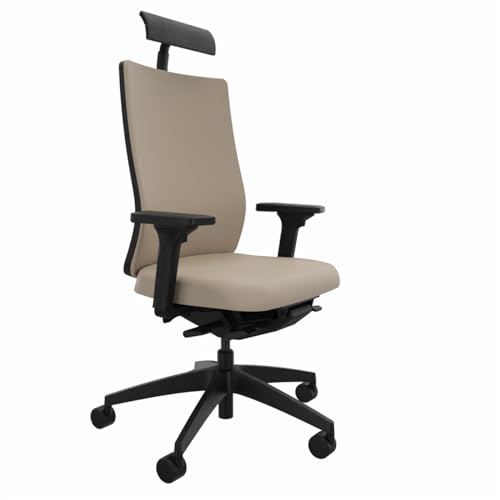 Sedus se:do Pro ergonomischer Bürostuhl Drehstuhl Schreibtischstuhl beige Creme für Home Office und Büro (Polsterrücken + Nackenstütze) von Sedus