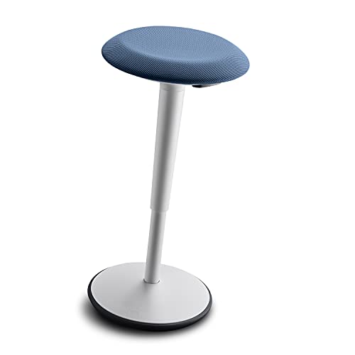 Sedus se:fit, Ergonomischer Hocker, Stehhocker, Stehsitz, Stehhilfe, Blau, Grau, Kunststoff, Gummifuß, 53-80 cm Höhenverstellbar von Sedus