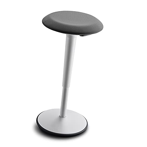 Sedus se:fit, Ergonomischer Hocker, Stehhocker, Stehsitz, Stehhilfe, Grau, Kunststoff, Gummifuß, 53-80 cm Höhenverstellbar von Sedus