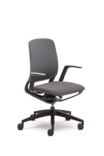 Sedus se:motion, Bürostuhl, schwarz, mit Armlehnen, Sitz- u. Rückenpolster in anthrazit/schwarz, Kunststoff 950 - 1065 mm von Sedus