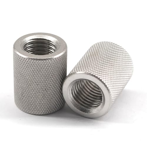 (30 Stück) M4 10x10mm Rändelmuttern 304 Edelstahl Rändel Rundmutter Gewindemuffen Muttern Runde Verbindungsmuttern von SeeRaphee