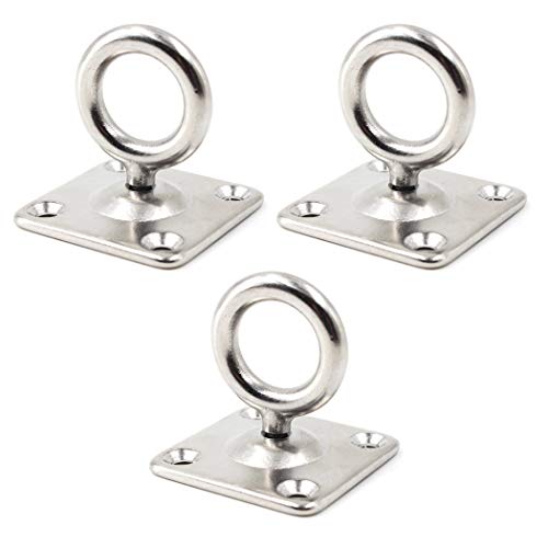 Drehbare Haken 304 Edelstahl Deckenhaken für Yoga Schaukeln Hängematten (3 Stück) von SeeRaphee