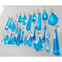 20 Oder 25 Stück Set Kronleuchter Tropfen Glas Kristalle Tröpfchen Mix Perlen Vintage Weihnachtsbaum Hochzeit Fensterschmuck Licht Teile Garten von SeearLights