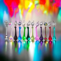 Auswahl Von 12 Farben - Kronleuchter Glaskristalle Tröpfchen Perlen French Orbs Weihnachtsbaum Hochzeitsdekoration Prisms Pride Prom Sun Catcher von SeearLights