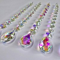 xxl Girlande Ab Aurora Borealis Kronleuchter Tropfen Glas Kristalle Tröpfchen Oval Perlen Weihnachtsbaum Hochzeit Feng Shui Sun Catchers Mobile von SeearLights