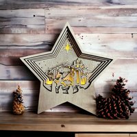 Holz Weihnachtskrippe Klein Led Beleuchtung | Handgefertigt Birke Krippe Für Weihnachten Weihnachtsgeschenk Holz Weihnachtskrippe Klein Led Beleuchtung | Handgefertigt Birke Krippe Für Weihnachten Weihnachtsgeschenk von Seebergwerk