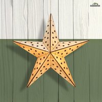 Holzstern Handgefertigt | 5-Zackiger Stern Aus Holz Zum Aufhängen Hängestern Für Fensterdeko Nachhaltige Geschenkidee Sie von Seebergwerk