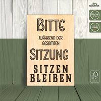 Wc Regeln "Sitzen Bleiben" | Premium Schild Aus Birkenholz Rustikales Badezimmer Holz von Seebergwerk