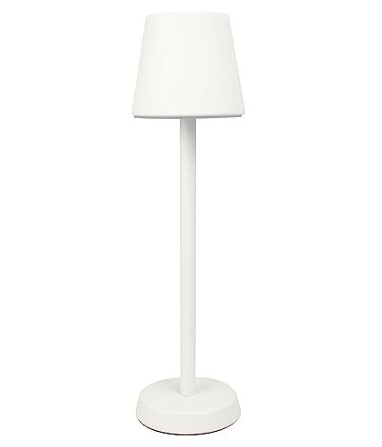 Seecode 20324 LED Tischleuchte, Tischlampe Akku 2400 mAh, Schreibtischlampe 2W, Leuchte 16 LEDs warmweiß, Stehlampe Kabellos, Lampe 3 Helligkeitsstufen, Stehleuchte IP54, Nachttischlampe Weiß von Seecode