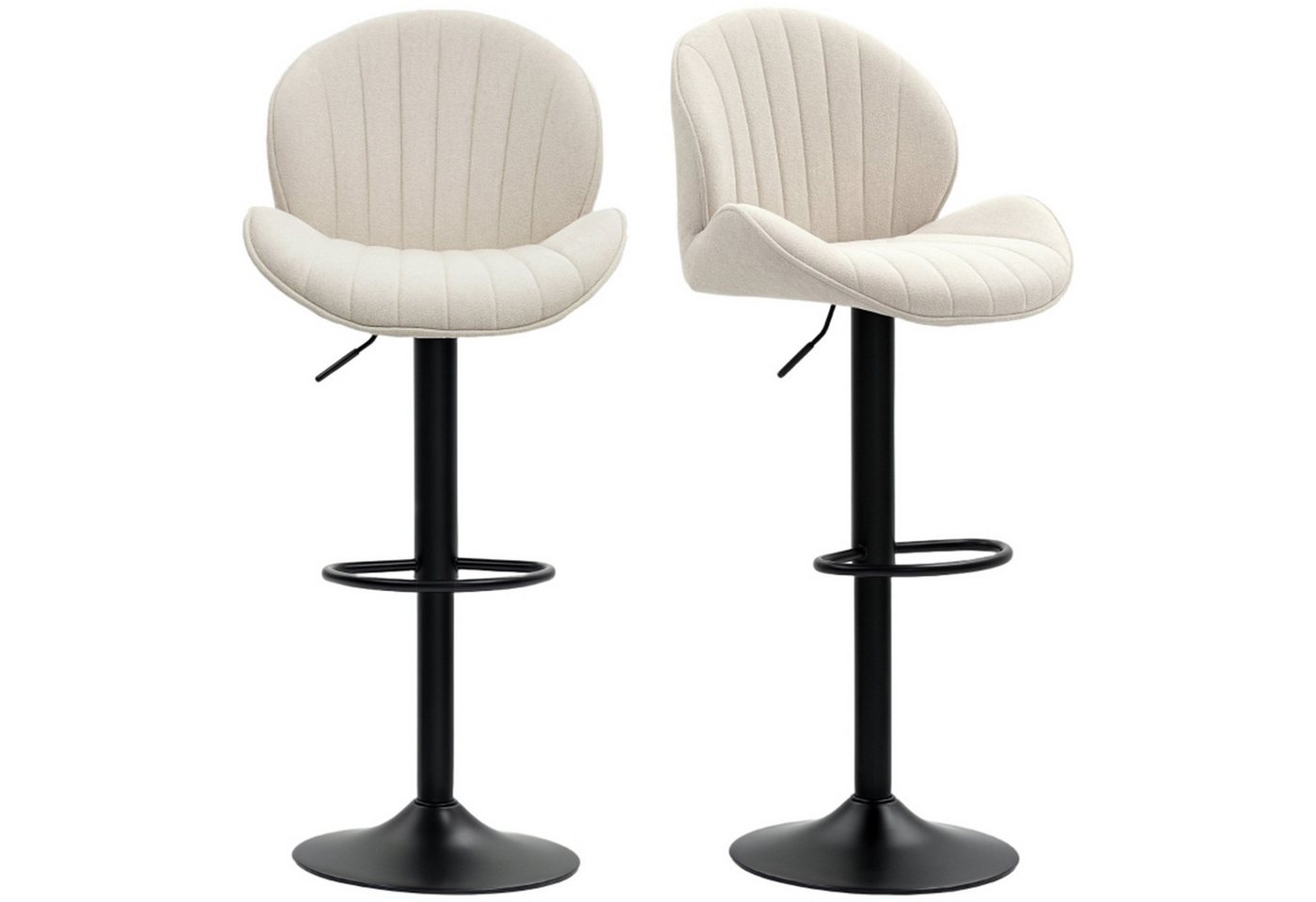 SeedWave Barhocker 2er Set Barstühle Chenille Höhenverstellbar 360° Drehbar Bistrohocker, Küchenhocker mit Fußstütze, Anti-Rutsch-Gummiring von SeedWave