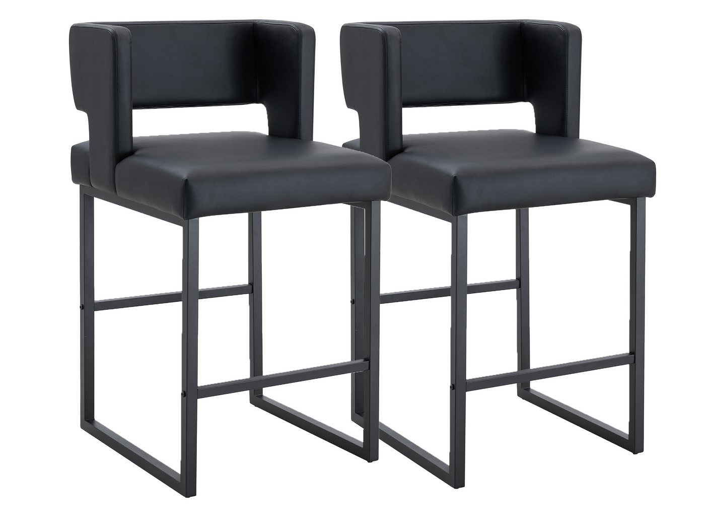 SeedWave Barhocker mit Rückenlehne, 2er Set Barstuhl mit PU-Lederbezug, Gepolstertem Sitz, Küchenhocker mit rutschfesten Bodenschoner SeedWave Barhocker mit Rückenlehne, 2er Set Barstuhl mit PU-Lederbezug, Gepolstertem Sitz, Küchenhocker mit rutschfesten Bodenschoner von SeedWave
