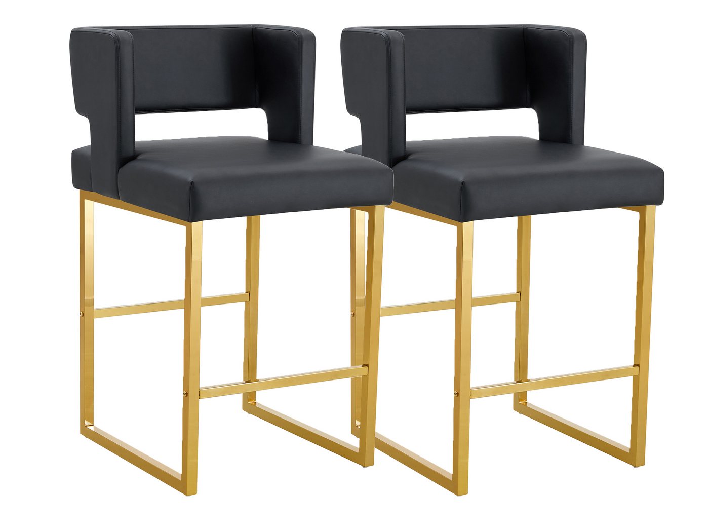 SeedWave Barhocker mit Rückenlehne, 2er Set Barstuhl mit PU-Lederbezug, Gepolstertem Sitz, Küchenhocker mit rutschfesten Bodenschoner SeedWave Barhocker mit Rückenlehne, 2er Set Barstuhl mit PU-Lederbezug, Gepolstertem Sitz, Küchenhocker mit rutschfesten Bodenschoner von SeedWave