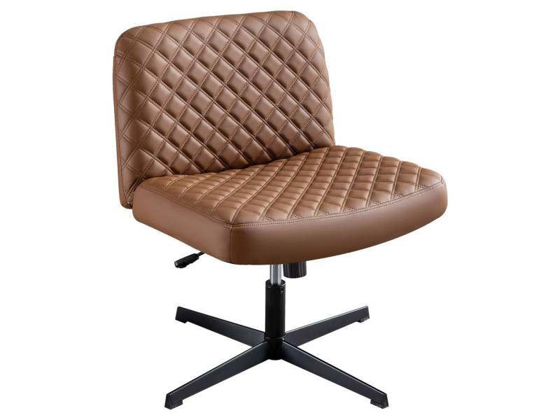 SeedWave Bürostuhl Drehstuhl mit 120° verstellbarer Rückenlehne, 8 cm Höhenverstellung, extra breitem Sitz, hochwertigem PU-Material, 150 kg Tragkraft von SeedWave