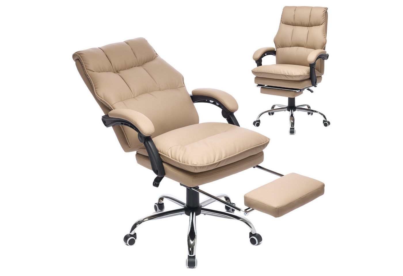 SeedWave Bürostuhl Office Chair mit 155° Verstellbare Rückenlehne und Synchrone-Armelehne, Bürostuhl mit Fußstütze und PU-Leder, Schreibtischstuhl SeedWave Bürostuhl Office Chair mit 155° Verstellbare Rückenlehne und Synchrone-Armelehne, Bürostuhl mit Fußstütze und PU-Leder, Schreibtischstuhl von SeedWave