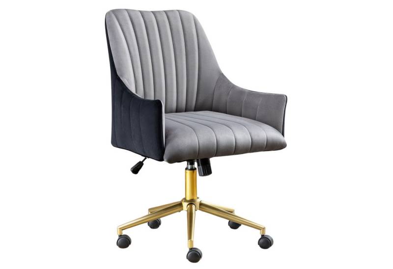 SeedWave Bürostuhl Plissierter Samtstuhl mit Rollen, Höhenverstellbar Drehstuhl Bis 150Kg, Gepolstert Ergonomischer Schreibtischstuhl,burgunderrot Longesessel von SeedWave