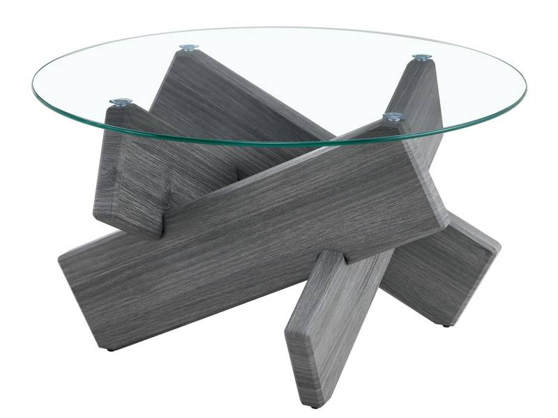SeedWave Couchtisch Wohnzimmertisch mit Runder Glasplatte, 79cm Durchmesser, Kreuzfüßen, Kaffeetisch inkl. Anti-Rutsch-Pads auf Boden, Glas-Saugnäpfe SeedWave Couchtisch Wohnzimmertisch mit Runder Glasplatte, 79cm Durchmesser, Kreuzfüßen, Kaffeetisch inkl. Anti-Rutsch-Pads auf Boden, Glas-Saugnäpfe von SeedWave