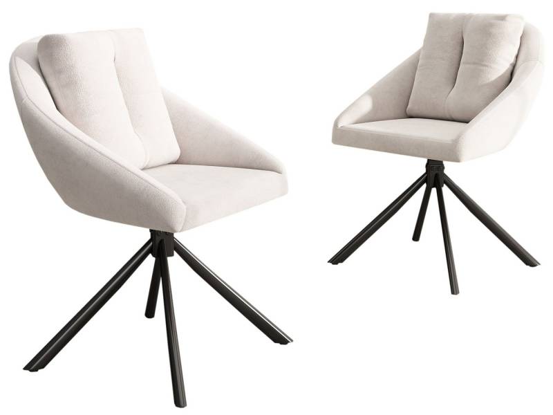 SeedWave Esszimmersessel Samt-Drehstühle 2er Set, mit Hochstützkissen und 360° Drehung, Robust für Esszimmer oder Büro, Ergonomisch von SeedWave
