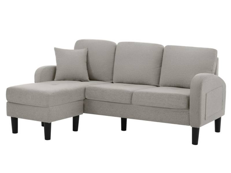 SeedWave Ecksofa L-Form Couch mit Kissen und Ottomane, Baumwoll-Leinen-Mischgewebe, Modulares Polstersofa 185 x 118 x 82 cm SeedWave Ecksofa L-Form Couch mit Kissen und Ottomane, Baumwoll-Leinen-Mischgewebe, Modulares Polstersofa 185 x 118 x 82 cm von SeedWave