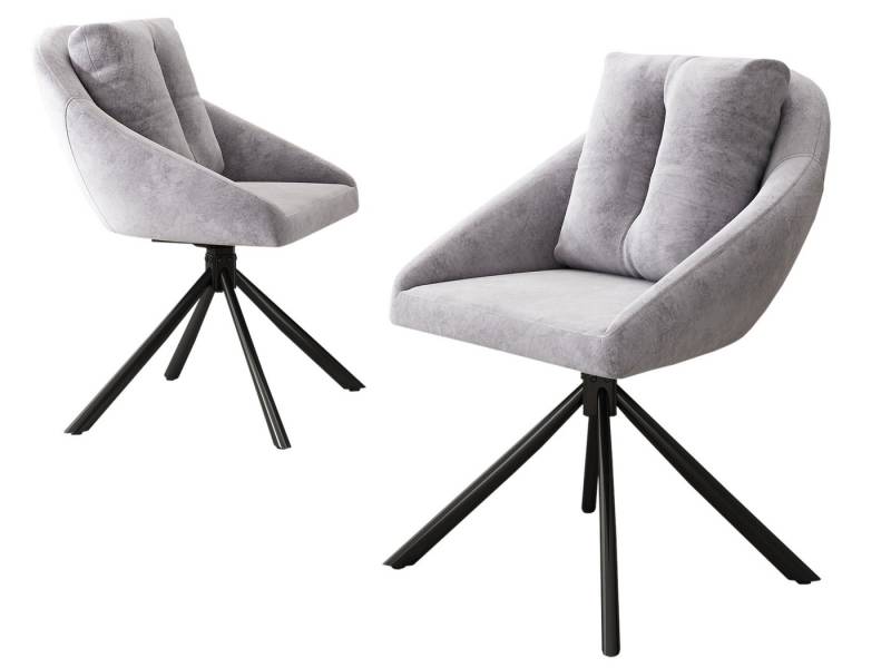 SeedWave Esszimmersessel Samt-Drehstühle 2er Set, mit Hochstützkissen und 360° Drehung, Robust für Esszimmer oder Büro, Ergonomisch von SeedWave