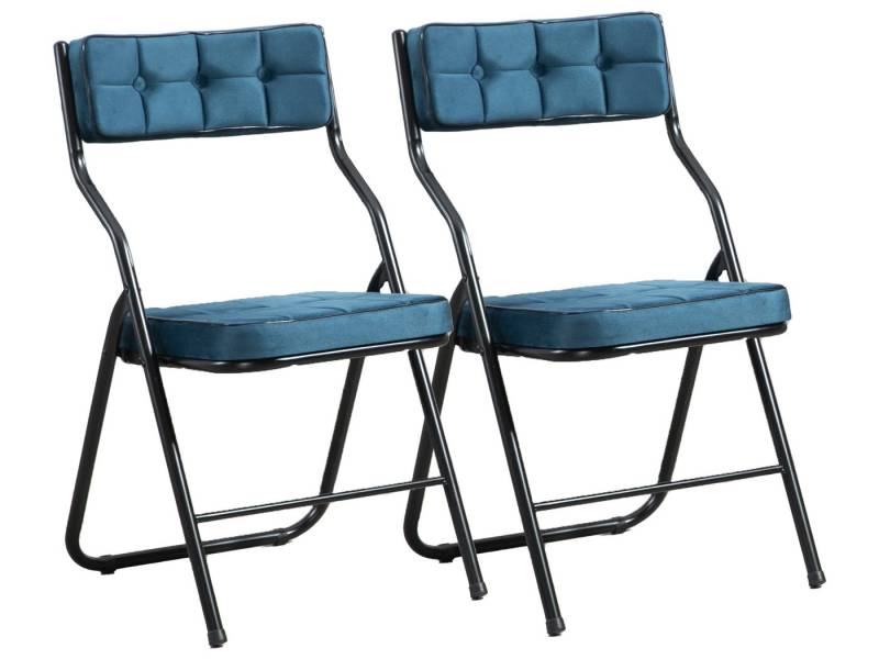 SeedWave Esszimmerstuhl 2er Set Klappstühle aus Metall, mit Gepolsterte Rückenlehne, Sitz, Die Neigung der Rückenlehne von 110°, mit Anti-Rutsch-Pads SeedWave Esszimmerstuhl 2er Set Klappstühle aus Metall, mit Gepolsterte Rückenlehne, Sitz, Die Neigung der Rückenlehne von 110°, mit Anti-Rutsch-Pads von SeedWave