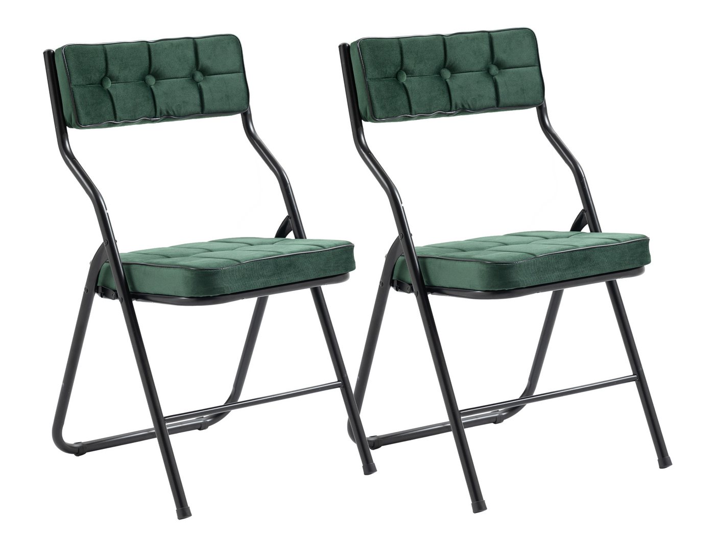 SeedWave Esszimmerstuhl 2er Set Klappstühle aus Metall, mit Gepolsterte Rückenlehne, Sitz, Die Neigung der Rückenlehne von 110°, mit Anti-Rutsch-Pads SeedWave Esszimmerstuhl 2er Set Klappstühle aus Metall, mit Gepolsterte Rückenlehne, Sitz, Die Neigung der Rückenlehne von 110°, mit Anti-Rutsch-Pads von SeedWave