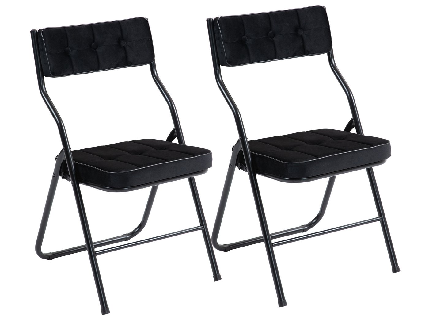 SeedWave Esszimmerstuhl 2er Set Klappstühle aus Metall, mit Gepolsterte Rückenlehne, Sitz, Die Neigung der Rückenlehne von 110°, mit Anti-Rutsch-Pads SeedWave Esszimmerstuhl 2er Set Klappstühle aus Metall, mit Gepolsterte Rückenlehne, Sitz, Die Neigung der Rückenlehne von 110°, mit Anti-Rutsch-Pads von SeedWave