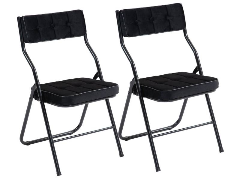 SeedWave Esszimmerstuhl 2er Set Klappstühle aus Metall, mit Gepolsterte Rückenlehne, Sitz, Die Neigung der Rückenlehne von 110°, mit Anti-Rutsch-Pads SeedWave Esszimmerstuhl 2er Set Klappstühle aus Metall, mit Gepolsterte Rückenlehne, Sitz, Die Neigung der Rückenlehne von 110°, mit Anti-Rutsch-Pads von SeedWave