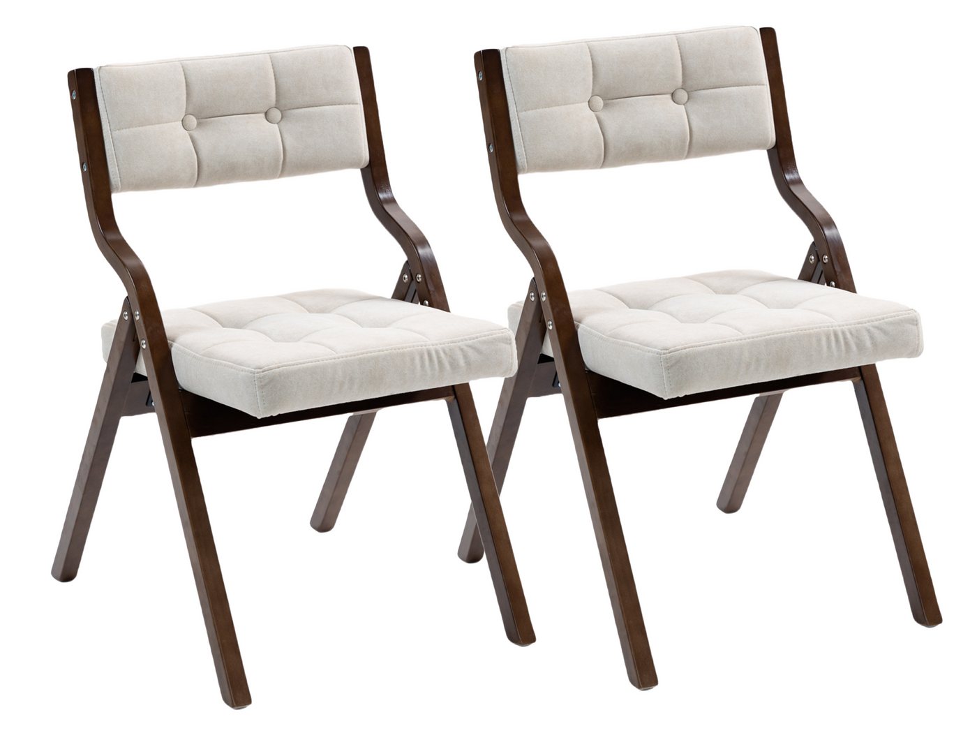 SeedWave Esszimmerstuhl 2er Set Küchenstuhl, Klappstuhl mit Gepolsterte Rückenlehne, Sitz, Die Neigung der Rückenlehne von 110° SeedWave Esszimmerstuhl 2er Set Küchenstuhl, Klappstuhl mit Gepolsterte Rückenlehne, Sitz, Die Neigung der Rückenlehne von 110° von SeedWave