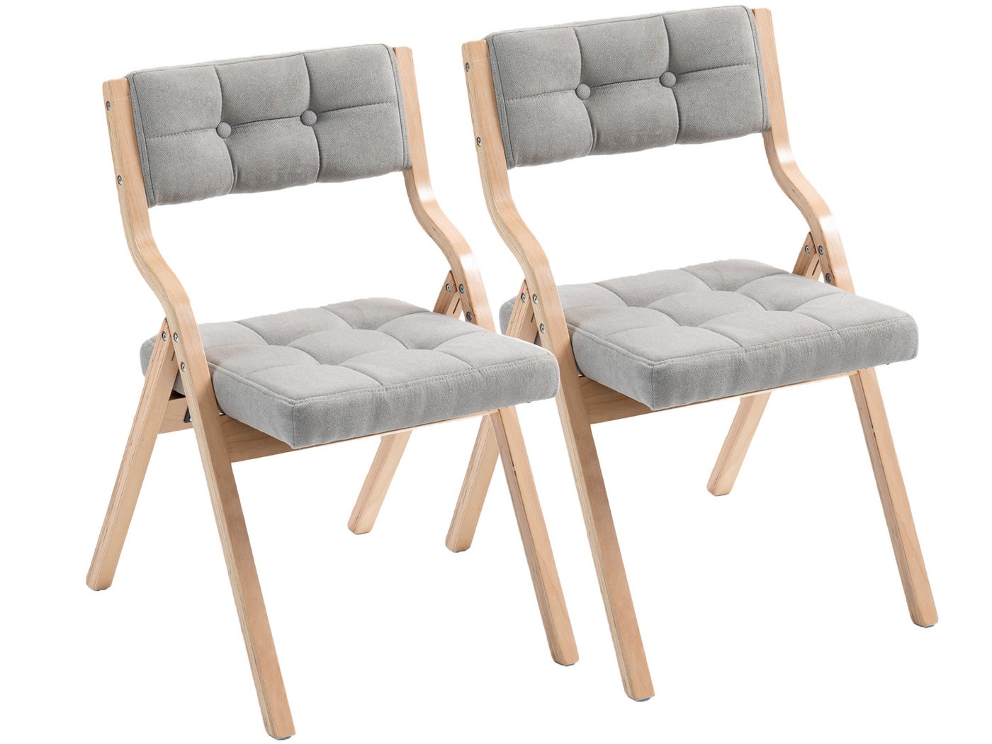 SeedWave Esszimmerstuhl 2er Set Küchenstuhl, Klappstuhl mit Gepolsterte Rückenlehne, Sitz, Die Neigung der Rückenlehne von 110° SeedWave Esszimmerstuhl 2er Set Küchenstuhl, Klappstuhl mit Gepolsterte Rückenlehne, Sitz, Die Neigung der Rückenlehne von 110° von SeedWave