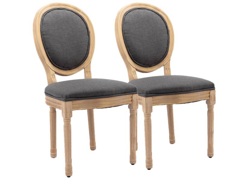 SeedWave Esszimmerstuhl 2er Set Küchenstuhl aus Massivholz-Gestell, mit Ovaler Rückenlehne, Polsterstuhl inkl. Leinenbezug Sitzfläche SeedWave Esszimmerstuhl 2er Set Küchenstuhl aus Massivholz-Gestell, mit Ovaler Rückenlehne, Polsterstuhl inkl. Leinenbezug Sitzfläche von SeedWave