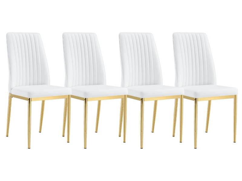 SeedWave Esszimmerstuhl 4er Set Küchenstuhl PU-Leder Polsterstuhl mit Erhöhter Rückenlehne, Metallfüße mit Anti-Rutsch-Pads SeedWave Esszimmerstuhl 4er Set Küchenstuhl PU-Leder Polsterstuhl mit Erhöhter Rückenlehne, Metallfüße mit Anti-Rutsch-Pads von SeedWave