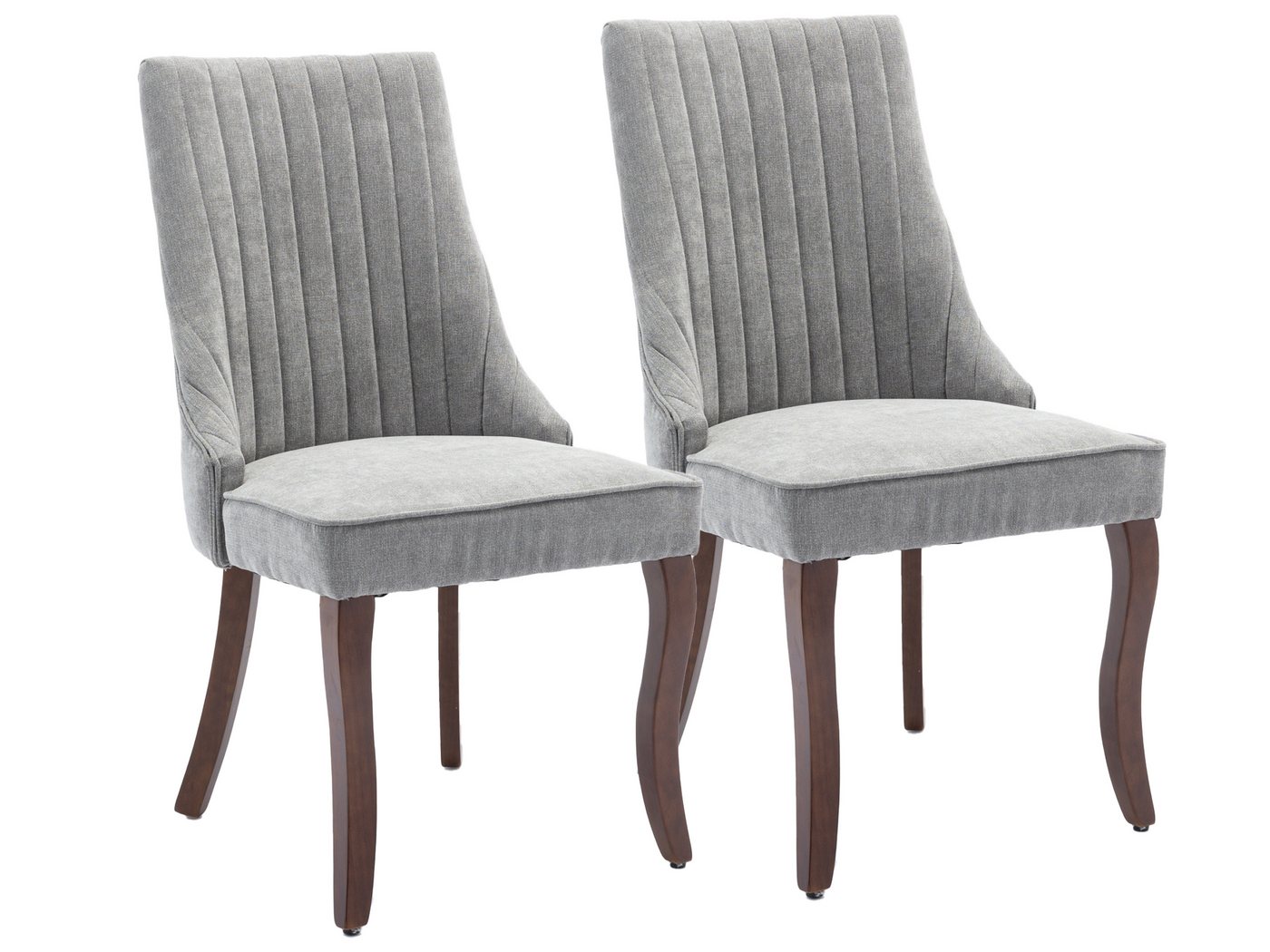 SeedWave Esszimmerstuhl Chenille 2er-Set Küchenstuhl, Hohe Rückenlehne & Verstellbaren Fußpads, Polsterstuhl mit 4 Holzfüßen, geschwungener Rücklehne SeedWave Esszimmerstuhl Chenille 2er-Set Küchenstuhl, Hohe Rückenlehne & Verstellbaren Fußpads, Polsterstuhl mit 4 Holzfüßen, geschwungener Rücklehne von SeedWave