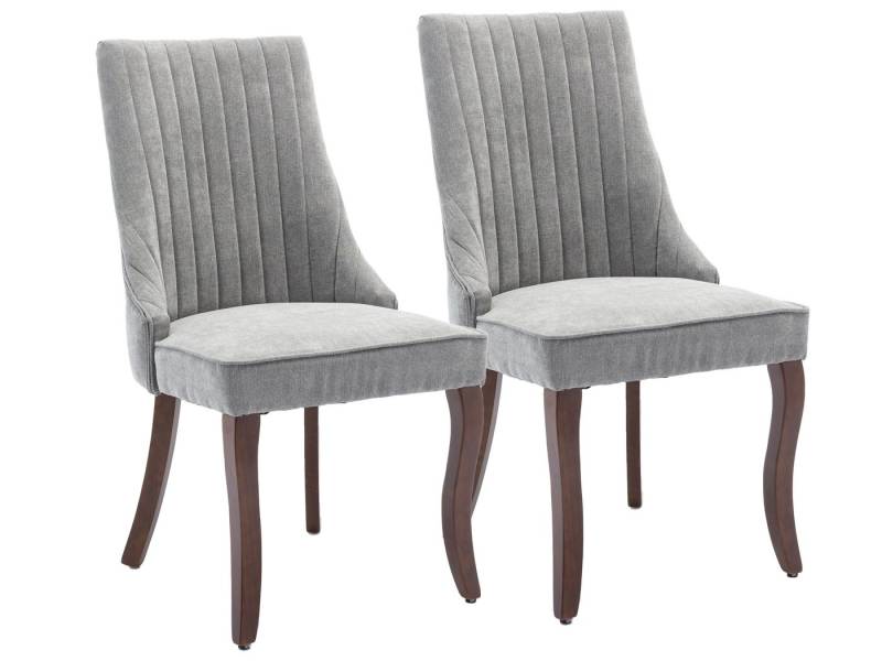 SeedWave Esszimmerstuhl Chenille 2er-Set Küchenstuhl, Hohe Rückenlehne & Verstellbaren Fußpads, Polsterstuhl mit 4 Holzfüßen, geschwungener Rücklehne SeedWave Esszimmerstuhl Chenille 2er-Set Küchenstuhl, Hohe Rückenlehne & Verstellbaren Fußpads, Polsterstuhl mit 4 Holzfüßen, geschwungener Rücklehne von SeedWave