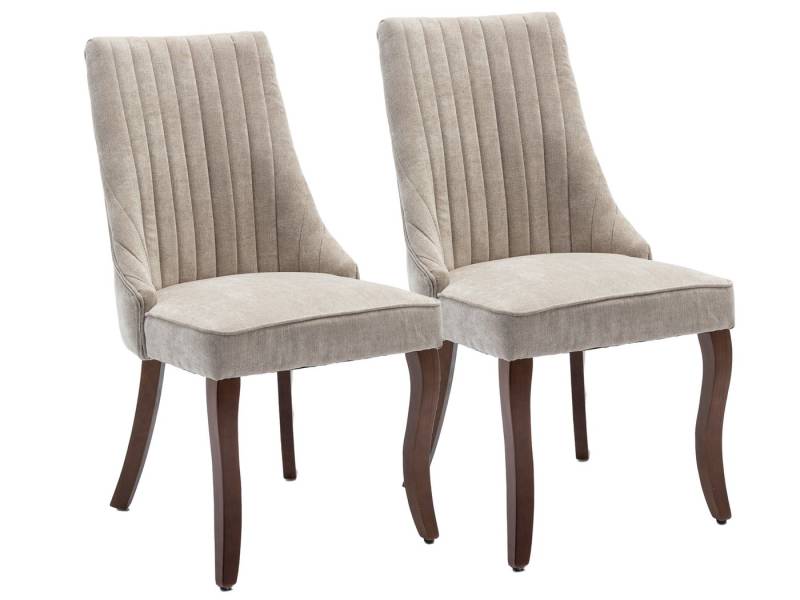 SeedWave Esszimmerstuhl Chenille 2er-Set Küchenstuhl, Hohe Rückenlehne & Verstellbaren Fußpads, Polsterstuhl mit 4 Holzfüßen, geschwungener Rücklehne SeedWave Esszimmerstuhl Chenille 2er-Set Küchenstuhl, Hohe Rückenlehne & Verstellbaren Fußpads, Polsterstuhl mit 4 Holzfüßen, geschwungener Rücklehne von SeedWave