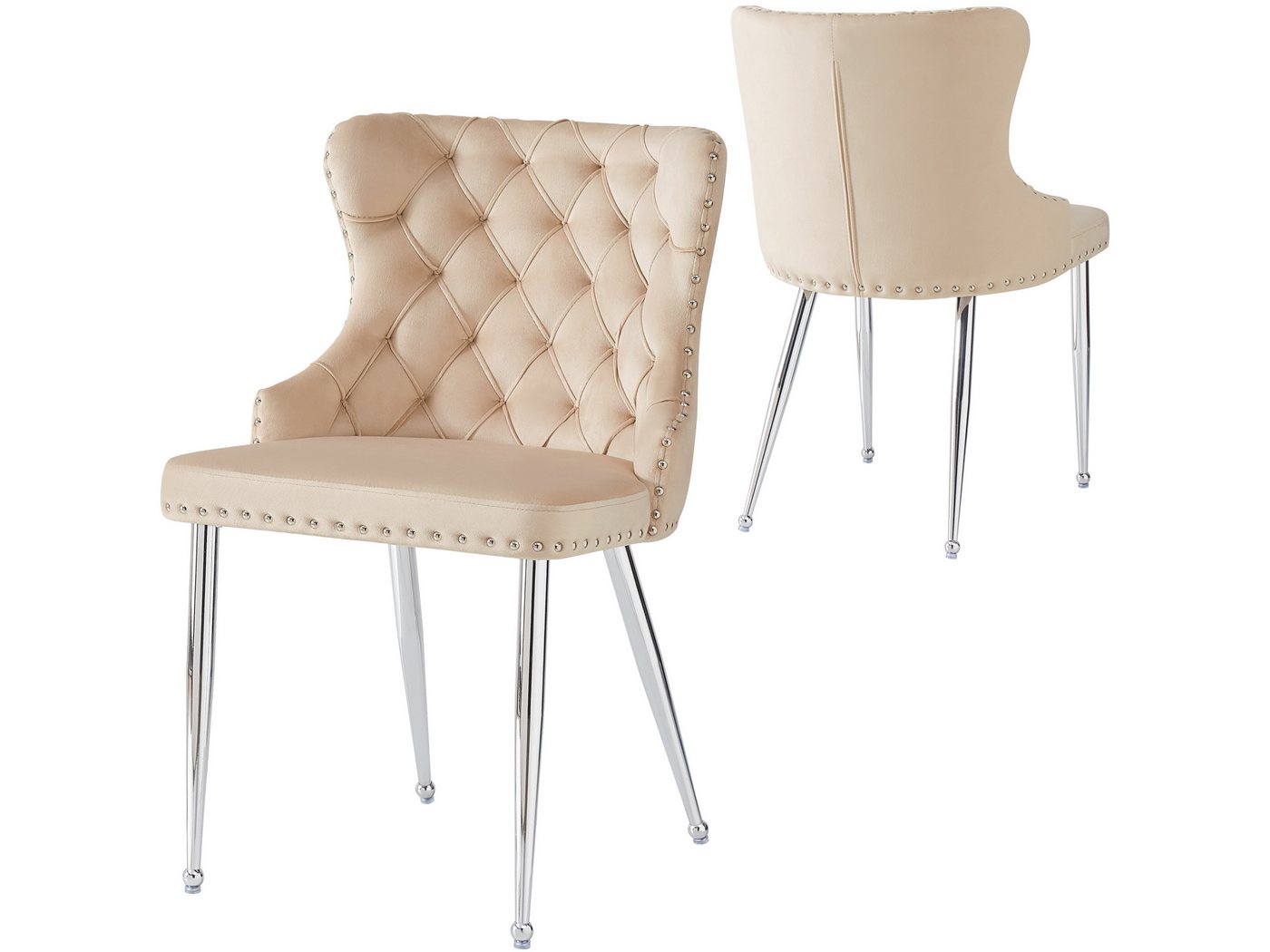 SeedWave Esszimmerstuhl Küchenstühle 2er Set Samt Esszimmerstühle mit Verstellbaren Kugelfüßen, 2 Teilger Polsterstuhl mit Schwammfüllung SeedWave Esszimmerstuhl Küchenstühle 2er Set Samt Esszimmerstühle mit Verstellbaren Kugelfüßen, 2 Teilger Polsterstuhl mit Schwammfüllung von SeedWave