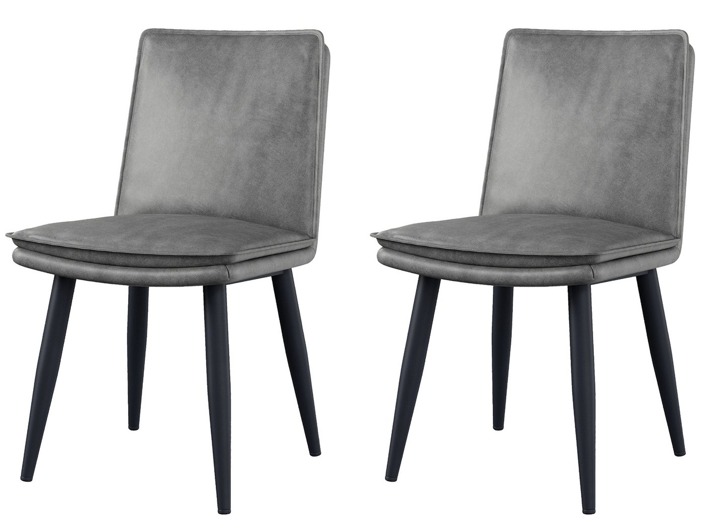 SeedWave Esszimmerstuhl Set aus 2, PU Leder Küchenstühle mit Gepolstertem Sitz, Metallfüßen, 50cm Sitztiefe, Anti-Rutsch-Pad SeedWave Esszimmerstuhl Set aus 2, PU Leder Küchenstühle mit Gepolstertem Sitz, Metallfüßen, 50cm Sitztiefe, Anti-Rutsch-Pad von SeedWave